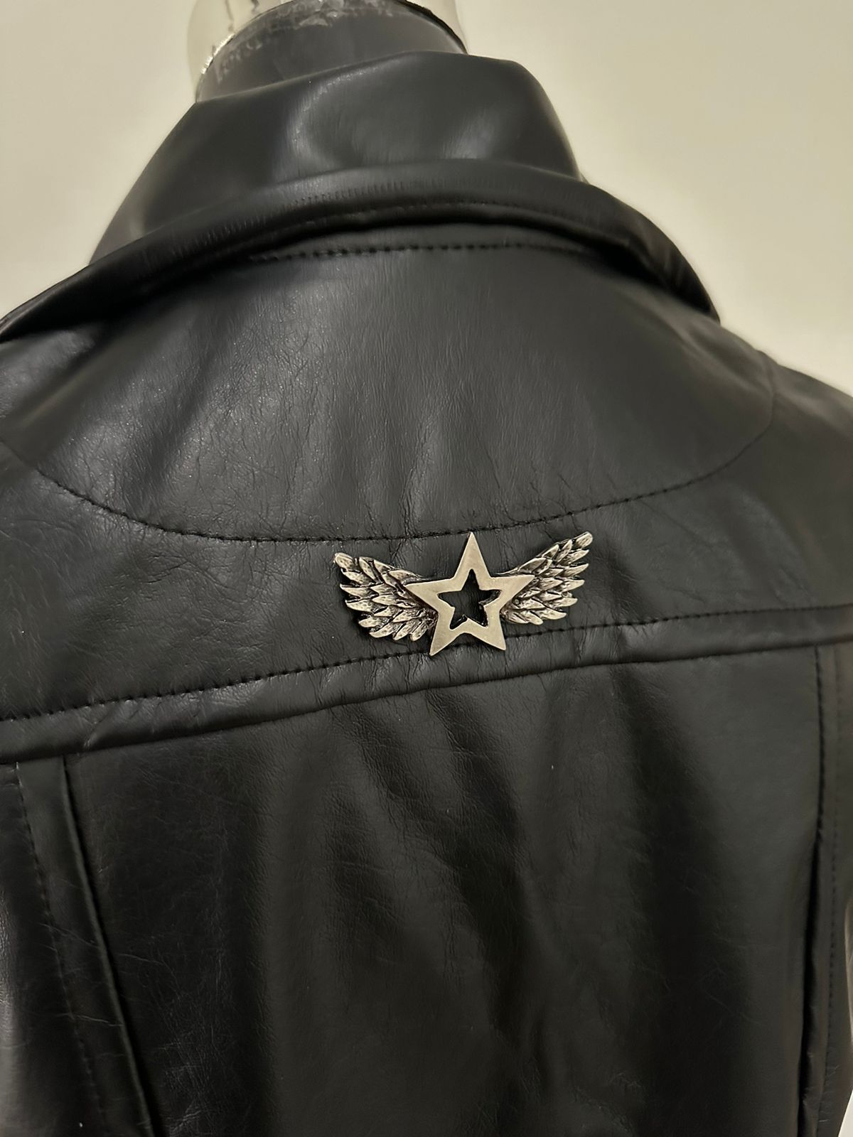 Chaqueta Biker Cuerina Larga