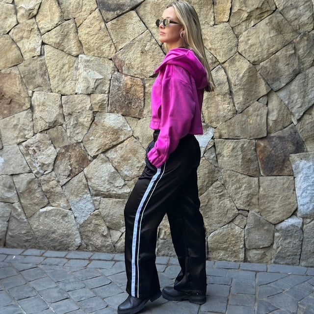 Chaqueta Crop Lana Pink