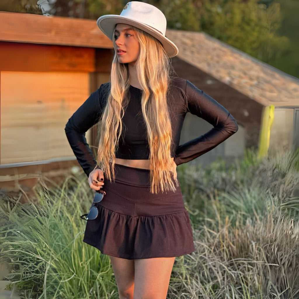 Falda Short Valenza Negro