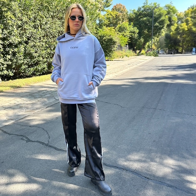 Hoodie Time Unisex OverSize Gris Mauve