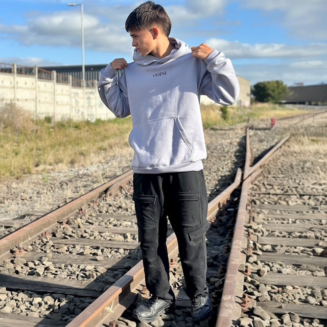 Hoodie Time Unisex OverSize Gris Mauve