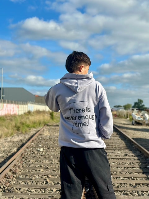 Hoodie Time Unisex OverSize Gris Mauve