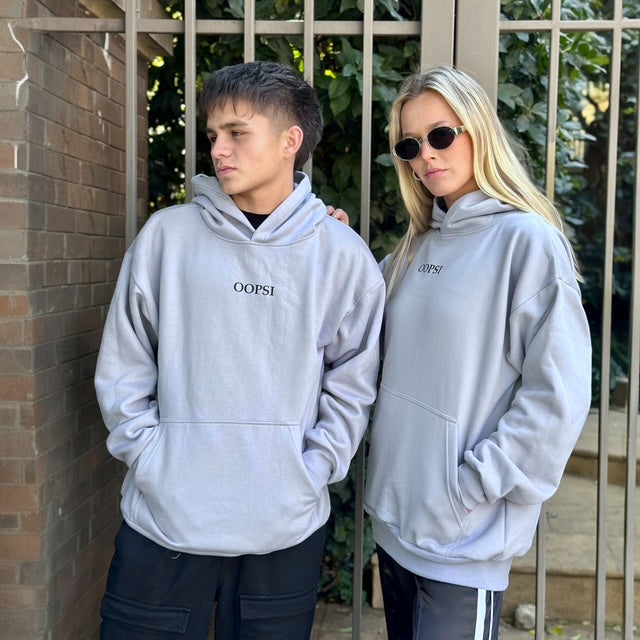 Hoodie Time Unisex OverSize Gris Mauve