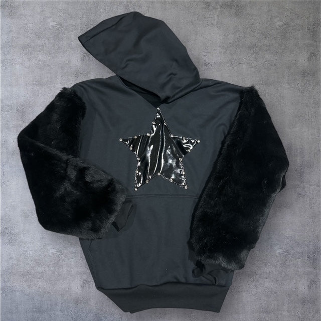 Hoodie Mangas Piel