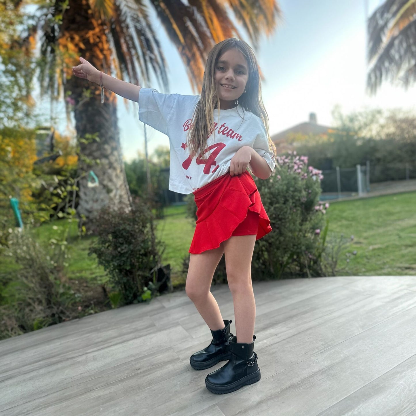 Mini Falda Short Girl Rojo
