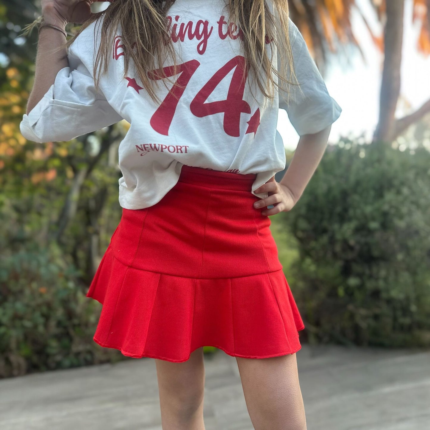 Mini Falda Short Girl Rojo