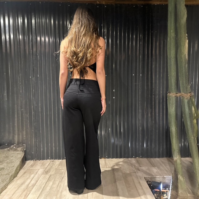 Pants Sastre Elasticado Negro