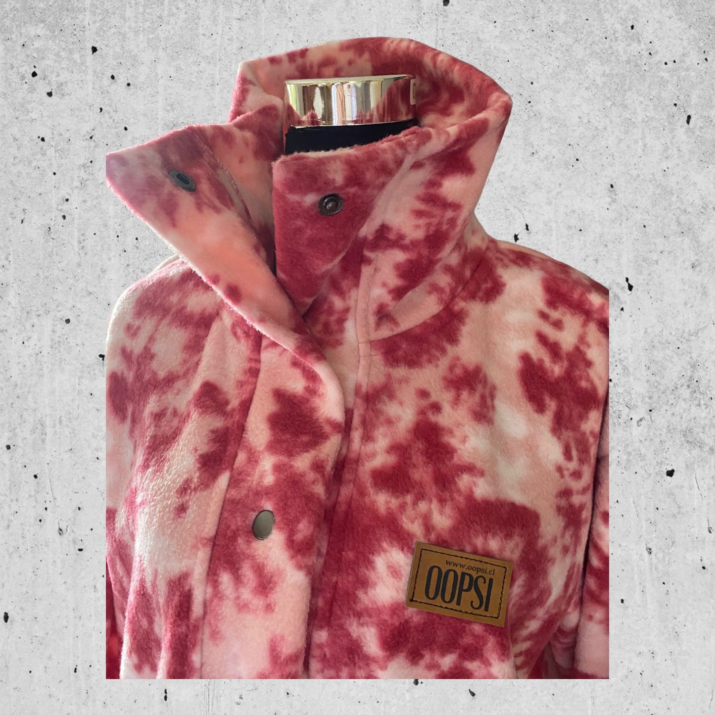 Polerón Tipo Chaqueta Tie Dye Rosa