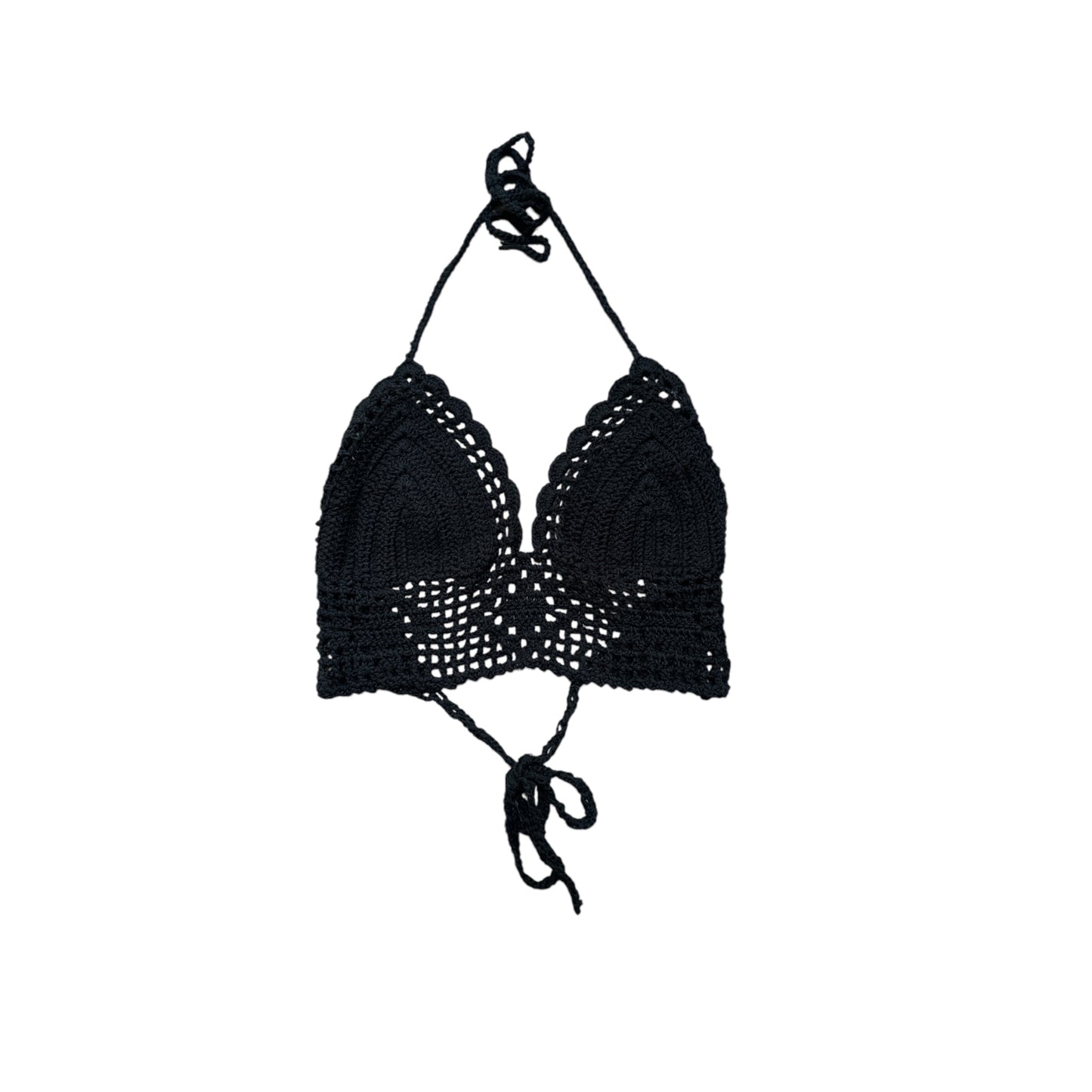 Top Crochet Black Talla Única