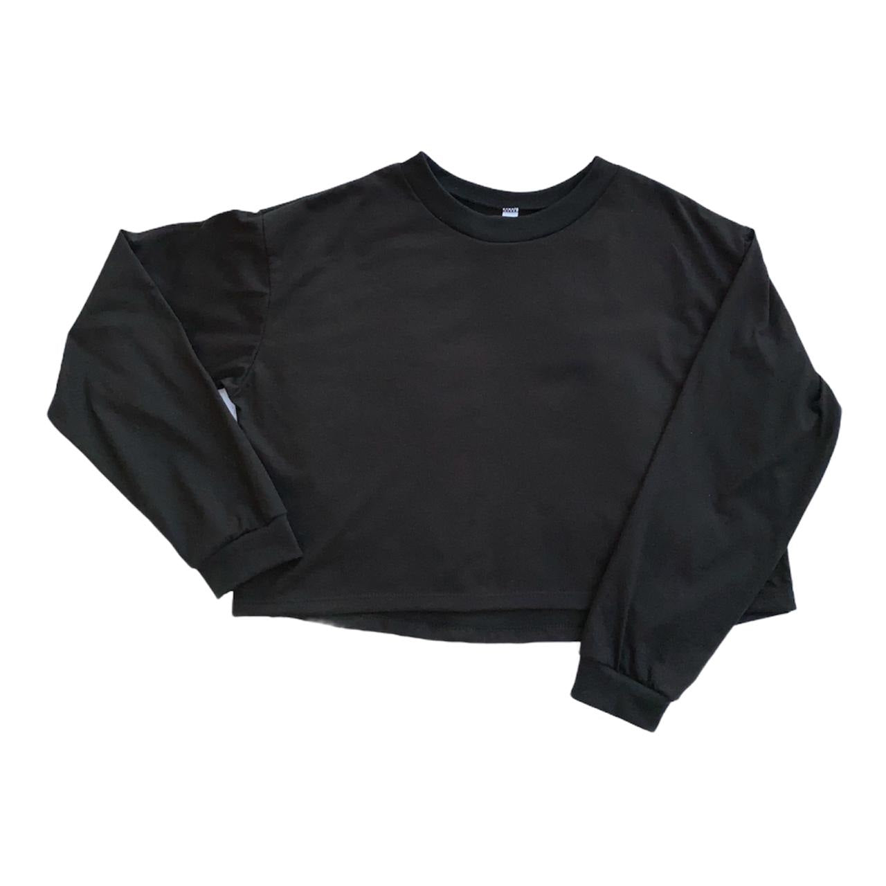 Camiseta Basic Manga Larga Negra