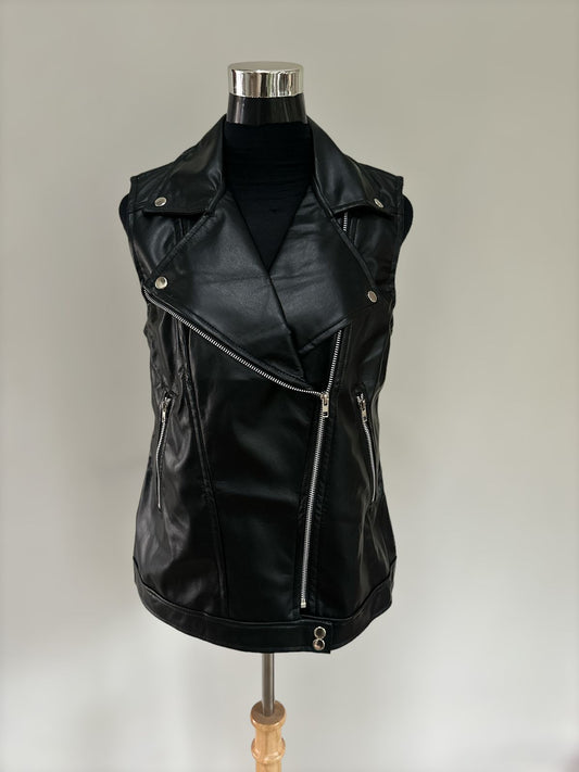 Chaqueta Biker Cuerina Larga