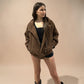 Chaqueta Bomber Marrón