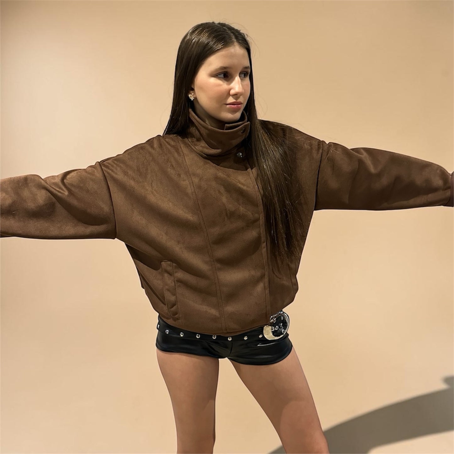 Chaqueta Bomber Marrón