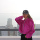 Chaqueta Crop Lana Pink