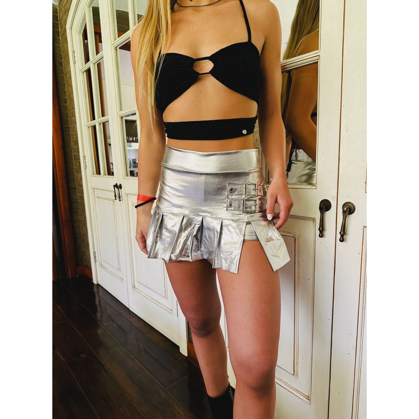 Falda Short Emma Plata