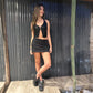 Falda Short Lisa Negra