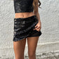 Falda Short Lentejuelas Negra