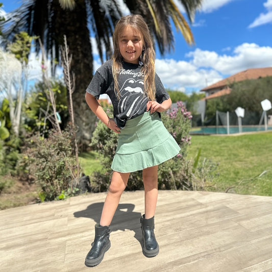 Mini Falda Short Girl Verde