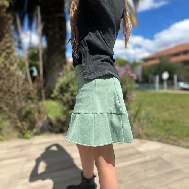 Mini Falda Short Girl Verde