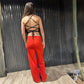 Pants Sastre Elasticado Rojo