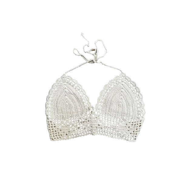 Top Crochet Crudo Talla Única