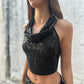Top Lentejuela Capucha