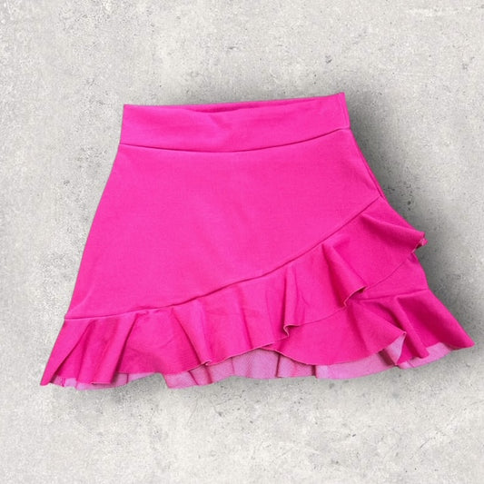 Falda Short Ornella Fucsia mezclilla algodón
