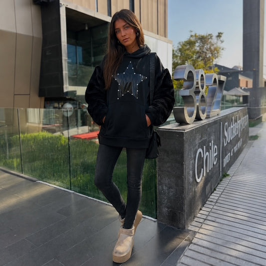 Hoodie Mangas Piel