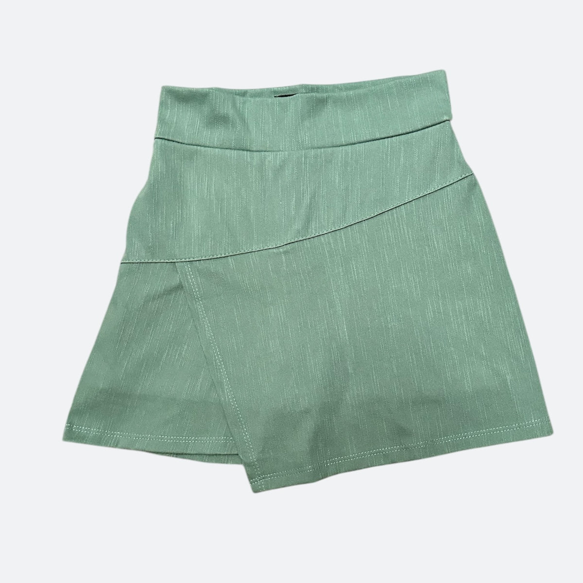 Falda Short Cruzada Verde Militar Suave